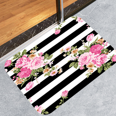 Floor mat zone high-definition digital printing waterproof polyester bathroom shower mat, high-end bathroom shower mat_voghion.com
