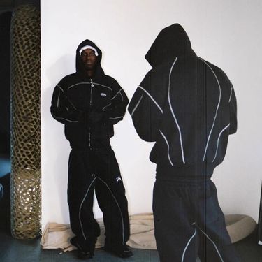 Y2k Streetwear Hoodie & Jogger Set - Trendy Unisex Pullover With Zip-up Jacket & Lounge Pants (Multiple Colors & Sizes)_voghion.com