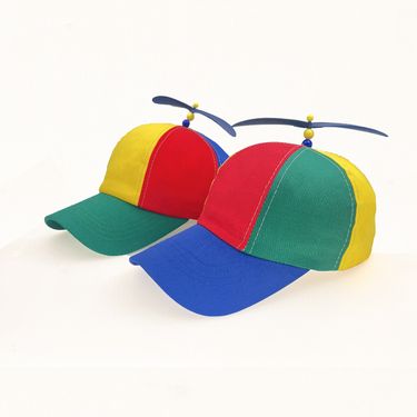 Kid's Fashion creative detachable propeller bamboo dragonfly baseball cap spring and summer children's sunshade parent child duckbill cap _voghion.com