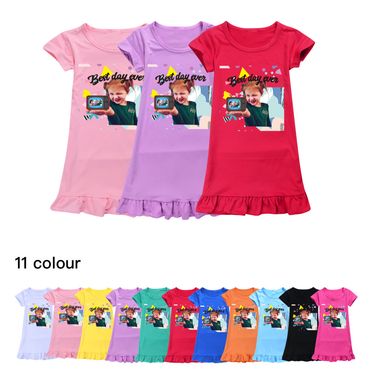 100-160 Girls' Ice Silk Sleeping Dress, Home Fury QQ1542_voghion.com