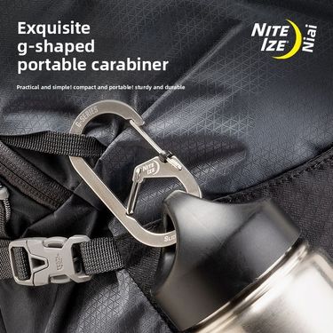 Nite Ize Carabiner G-Clip Quickdraw Keychain Backpack Climbing Clip Stainless Steel_voghion.com
