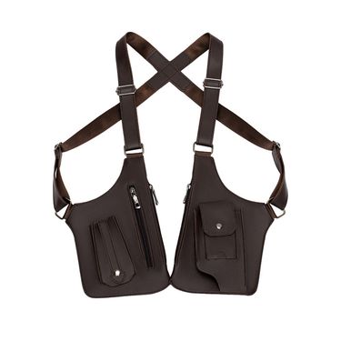 New Men's Retro Strap Underarm Bag Multi functional Shoulder Bag Women's Outdoor Mobile Phone Bag_voghion.com