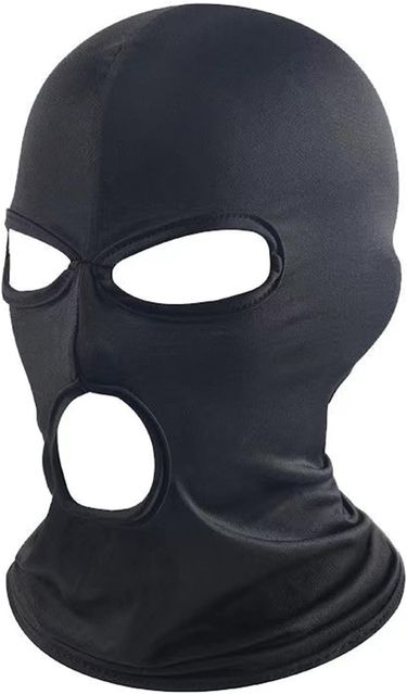 3 Hole Full Face Mask, Women Men Thin Balaclava Face Mask For Motorcycle Bike Hunting Cycling Cap Ski_voghion.com