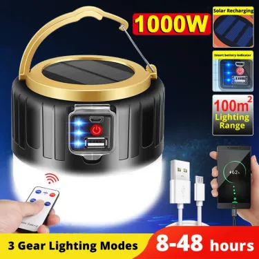 Portable Camping Light Power Bank LED Camping Lanterns Handheld Waterproof Outdoor Tent Light Rechargeable Floodlight Flashlight_voghion.com