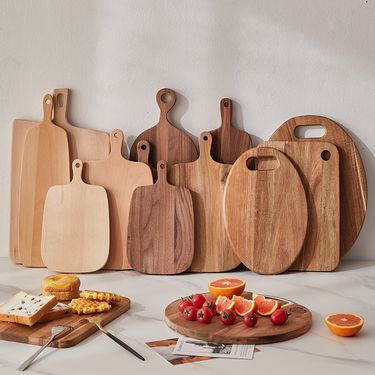 Acacia Wood Cutting Board - Premium Hardwood Chopping Block For Cheese, Steak & Fruits_voghion.com