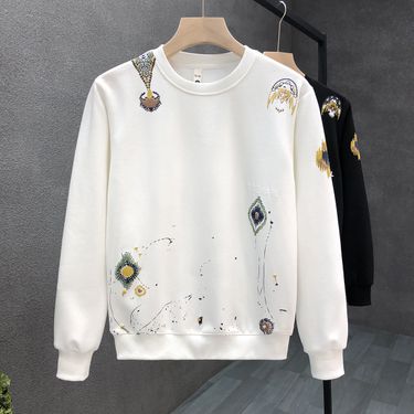 High end casual sweatshirt for men, trendy brand, handsome pullover jacket, 2024 spring and autumn new men's tops_voghion.com