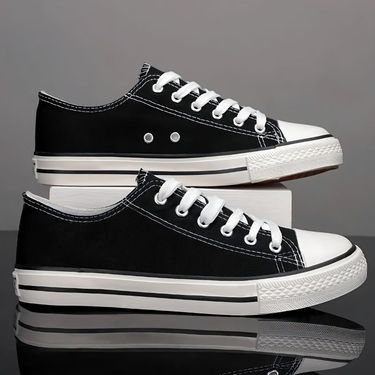 Shoes Men 2024 New Foreign Trade Canvas Shoes Classic Casual Shoes Basic Low Top Vulcanized Shoes Cross Border Shoes_voghion.com