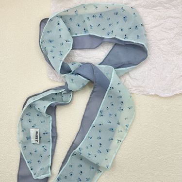 Mint Green Silk Women's Spring And Summer Atmosphere Korean Premium Spaghetti Scarf Accessories_voghion.com