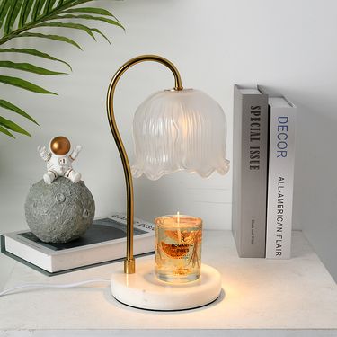 Lily Of The Valley Aromatherapy Melting Wax Lamp Table Lamp Bedside Ins Melting Candle Lamp Smokeless Timed Temperature Regulating Night Light_voghion.com