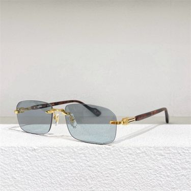 Sunglasses 1c frameless European and American style INS pilot sunglasses, the same style as star Internet celebrities_voghion.com