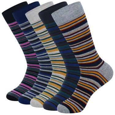 Enlarged Long Striped Men's Socks Pure Cotton Four Seasons Thin Deodorant High Waisted Men's Socks_voghion.com