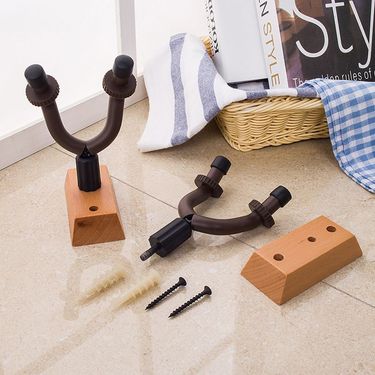 Electric Wood Ukulele Stand Hanger Wooden Base Wall Guitar Hook_voghion.com