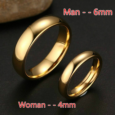 2025 New Arrivals Fashion Simple Gold Plated Glossy Ring Classic Couple Banquet Exquisite Jewelry_voghion.com