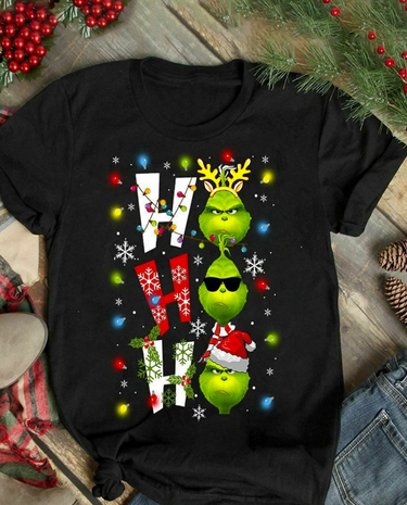 Ladies and men's Christmas printed T-shirts_voghion.com