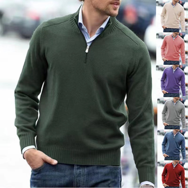 Men's Clothing Men's Long-Sleeved Wool Bottoming Sweaters Warm Woolen Sweaters_voghion.com