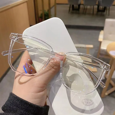 Anti-blue Glasses For Women With Regular Eyeglass Finished Retro Flat Light Frame_voghion.com