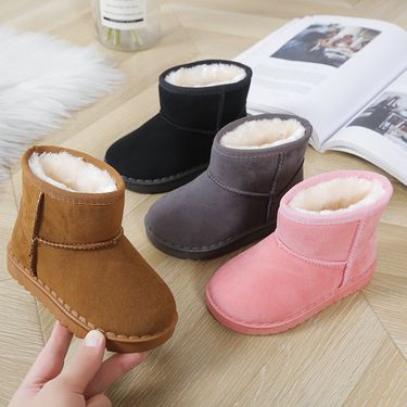 2025 Winter New Children's Snow Velvet Princess Short Boots Girls' Warm Baby Cotton Men's Shoes_voghion.com