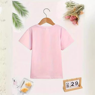Mother & Kids Foreign trade children's clothing girls summer round neck short-sleeved T-shirt 2024 new foreign trade girl trendy cartoon printed top T_voghion.com