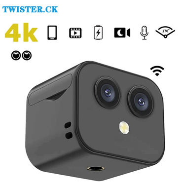 WiFi Mini IP Camera HD 4K Wireless Security Surveillance Micro Dual Cam Night Vision Smart Home Sports Monitor Built-in_voghion.com