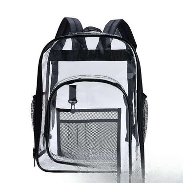 Waterproof Men's Outdoor PVC Student Transparent Easy Backpack_voghion.com