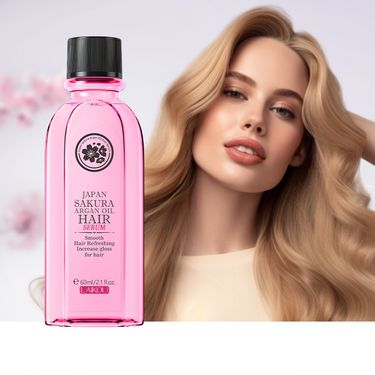 Scrubs & Bodys Treatments Japanese Sakura Argan Oil Hair Essence 60ml Hair Care English Packaging Spot_voghion.com