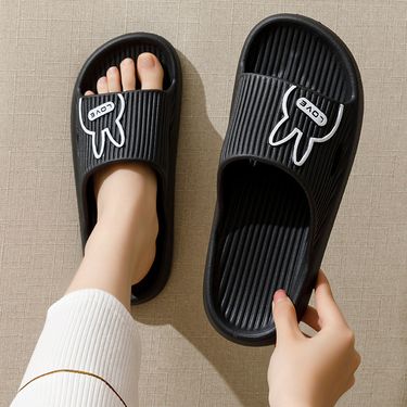 Comfortable EVA Slip-On Slippers With Bowknot Design - Anti-Slip, Odor-Resistant & Cushioned For Men & Women_voghion.com