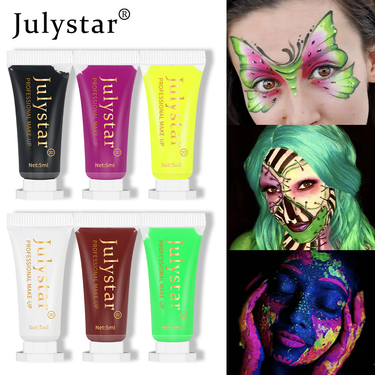 Makeup Halloween Human Facial Painting Cream Dramatic Water Soluble Fluorescent Graffiti Pigment_voghion.com