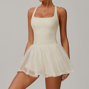 Eco-Friendly Recycled Two-Piece Dress With Mesh Lining - Breathable, Quick-Dry & Anti-Slip For Running, Tennis & Active Wear_voghion.com