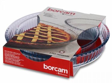 Paşabahçe 159022 Borcam 2-Piece Round Tray Set_voghion.com