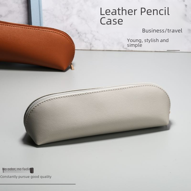 Office stationery pencil case pencil case leather student unisex Japanese style fresh campus style pencil case in stock_voghion.com