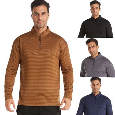 2020 new checkered fleece tactical training warm underwear outdoor sports cycling suit men's base shirt_voghion.com