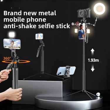 CYKE Live Stream Mobile Phone Holder Desktop Metal Tripod Floor Stabilizer Handheld Gimbal Selfie Stick Anti-shake_voghion.com