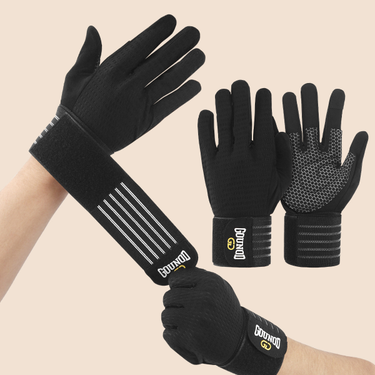 New full finger fitness gloves, breathable wrist protection, wear-resistant barbell equipment, weightlifting and iron_voghion.com