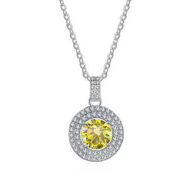 Tancise Moissanite Necklace Sterling Silver 1.0Carat Round Cut Diamond Pendant For Women Men Promise Gift Jewelry_voghion.com