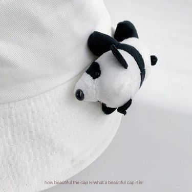 Fashion Sun Kid Bucket Fisherman Cap Panda Cloche Bowler Basin Hat Summer Dropship_voghion.com