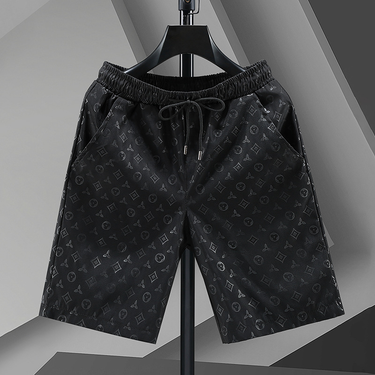 Men's Clothing Ice Silk Shorts Men's Summer New Large Size Thin High Street Style Print 5-point Mid-length Pants Large Pants_voghion.com