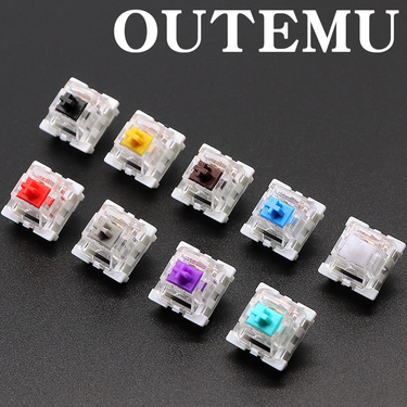 Outemu Keyboard 3Pin Linear Tactile Clicky Silent Switches For Mechanical Keyboards Gray White Red Blue Gaming Switch_voghion.com