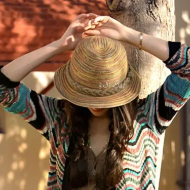 New Arrivals New Summer Girls Colorful Straw Sun Jazz Beach for Women Hat Feminino Hats_voghion.com