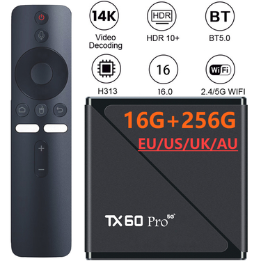 24 14K HDR10+ Smart TV 16GB 256GB 2.4G/5G Dual WiFi6 BT 5.0 Media Player Set Top With Remote Android Box_voghion.com