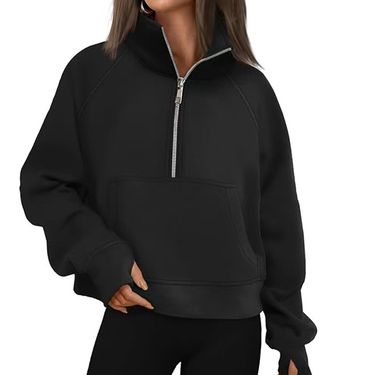 Unisex Fleece Hooded Zip-Up Sweatshirt - Cozy Pullover With Half-Zip Design For Men & Women (Available In 11 Colors)_voghion.com