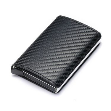 Men's RFID Automatic Pop Credit Box Metal Anti Magnetic Card Bag PU Wallet Hot Selling_voghion.com