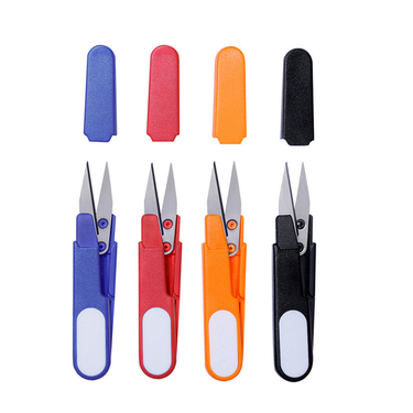 U-shaped spring yarn scissors household small scissors sewing scissors DIY tool scissors_voghion.com