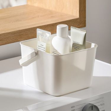 Soft Basket Desktop Household Bathroom Miscellaneous Organizer Box Cosmetics Washroom Storage_voghion.com