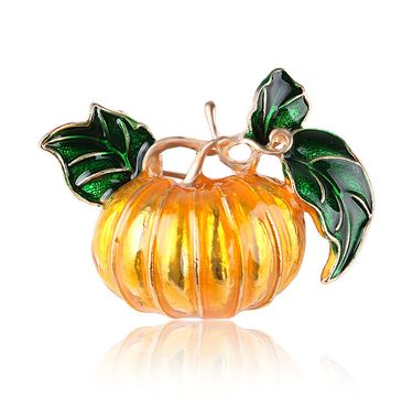 Korean new fashion cute oil drop alloy enamel Halloween pumpkin vegetable brooch brooch pin_voghion.com