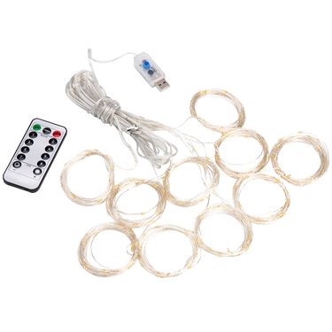 LED Curtain Lamp Garland White Copper String Light Remote Control USB fairy Curtain light Garland Bedroom Christma Light Outdoor_voghion.com