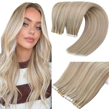 Invisible Tape in Hair Extensions Straight 100% Real Human Hair Seamless Skin Weft Tape Hair Extension20pcs/Pack_voghion.com