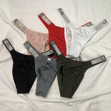 Men's Underwear Rhinestone Panties, Low Rise And High Cut, In Stock. Sexy, Fashionable, And Trendy T Shirts Available_voghion.com