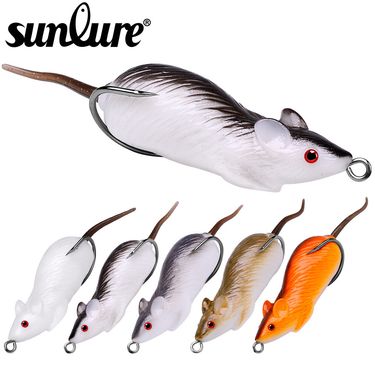Lure Double Hook Simulation Frog Mouse 6cm 11.5g Soft Bait For Snakehead Fishing_voghion.com