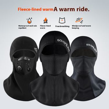 Lycra Thermal Headgear For Autumn And Winter Outdoor Sports, Skiing And Cycling, Windproof And Splash Proof, Thickened Fleece_voghion.com