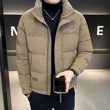 2025 Years Bestseller Plaid Season Trend Brand Stand Collar Men's Urban Simple Warm Down Jacket Wholesale_voghion.com